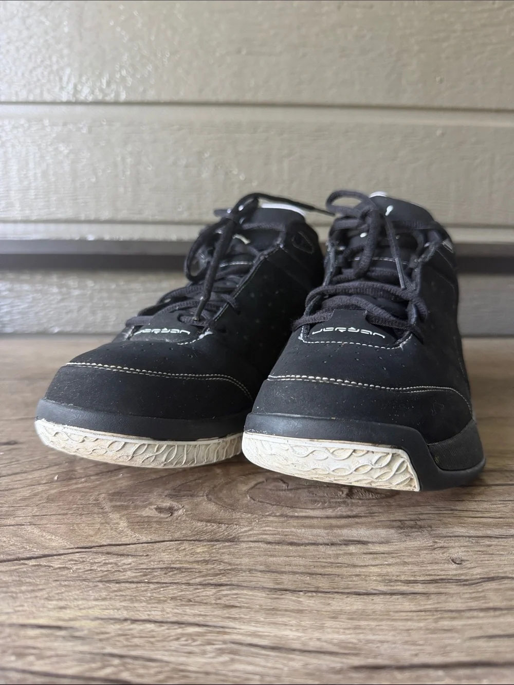 Jordan Men’s Black Low-Top Sneakers with Cream Soles size 10.5